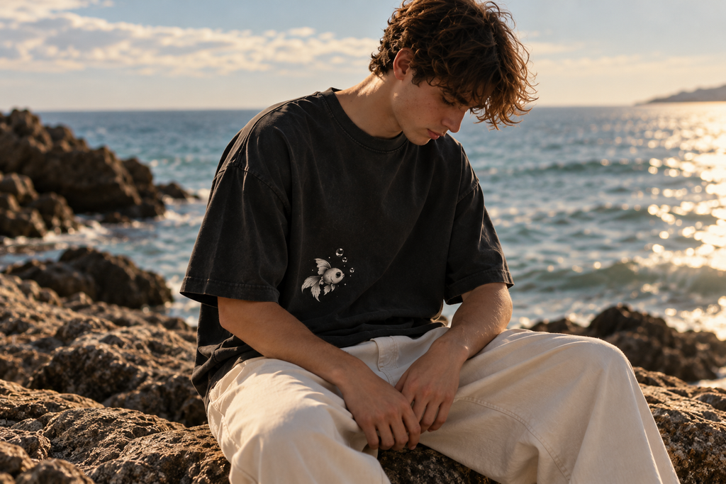 SAVN Oversized T-Shirt Black